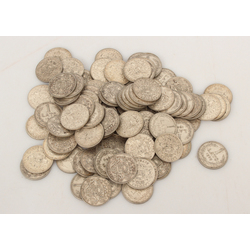 Silver one lat coins 100 pcs. 