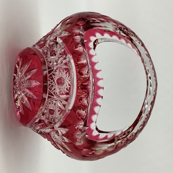 Candy bowl.Ilguciems.Latvia. Two-layer heavy crystal..