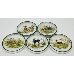 Seltman.Bavaria.Plates with a hunting motif.Middle of the last century.Excellent preservation.