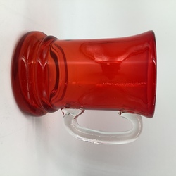 Beer cup, Moser factory, Czechoslovakia, 1940. Ruby glass.