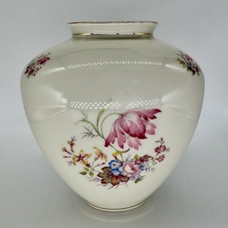 Vase .Old Bavaria.Bouquet of wild flowers.Hand painted and ivory porcelain.Early last century.