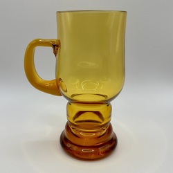 Beer mug. Honey glass. Riga glass factory. First half of the last century.