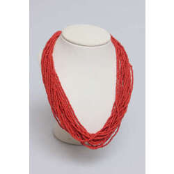 Coral necklace with silver clasp 