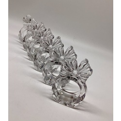 6 crystal napkin rings. Austria. Mid-last century. Excellent preservation