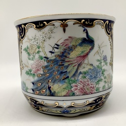 Pots for flowers. Antique.Hand painted.Japan.Cobalt.