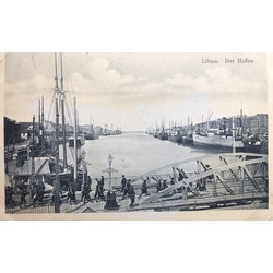 The old port of Liepāja and the iron bridge.