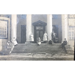 The entrance portico of Majori Manor 