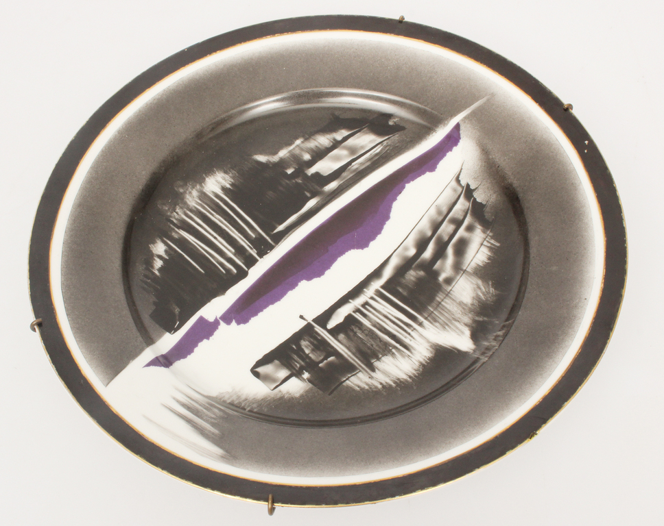 Декоративная фарфоровая настенная тарелка Мужчина в зеркале (для Рона Ричардсона)