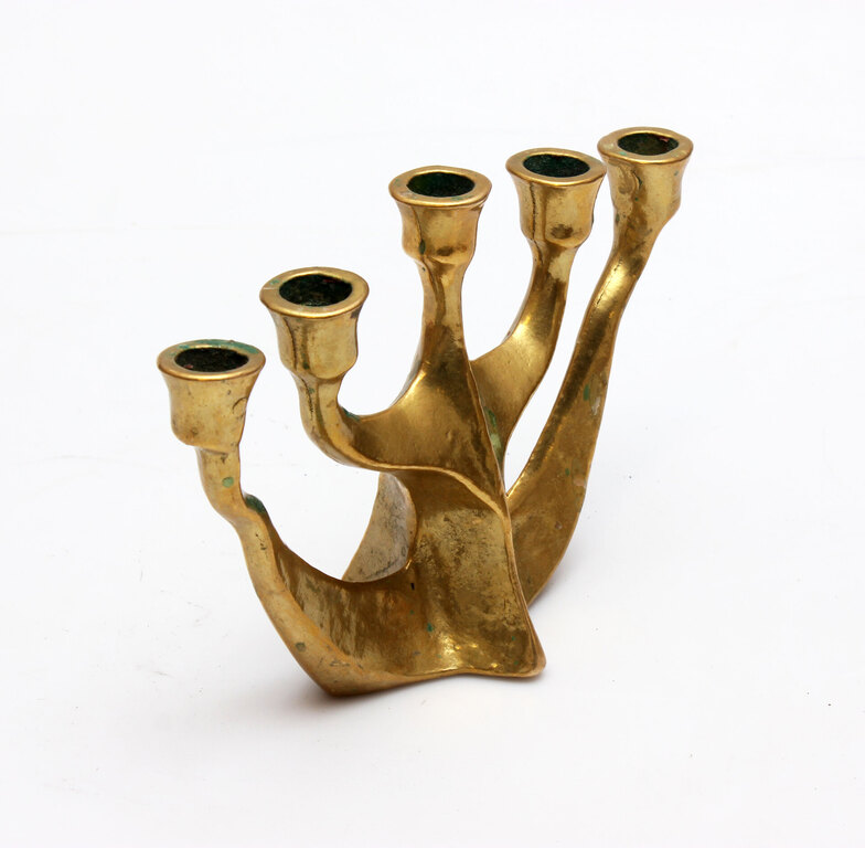 Art Nouveau bronze Menorah