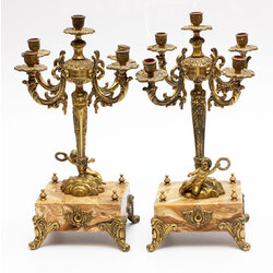 Pair of bronze candlesticks (2 pcs.) 