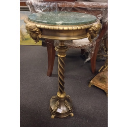 Bronze tables with marble top