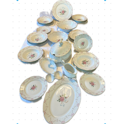 Porcelain table set for 6 persons. Thun, second half of the 20th century