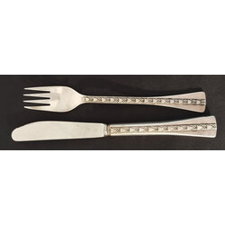 Silver fork and knife