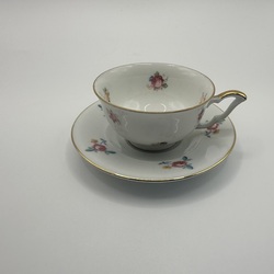 Cup and saucer. Rare hallmark, hand painted, Bavaria.