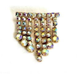 Bohemia.An old brooch with rhinestones.Handmade and all the stones are in place.