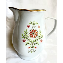 Riga. Large milk jug with Latvian ornaments. mid-last century. Excellent preservation.