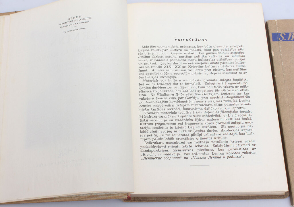 Divas grāmatas ''Par mākslas idejiskumu'' un ''Ļeņins par kultūru un mākslu''
