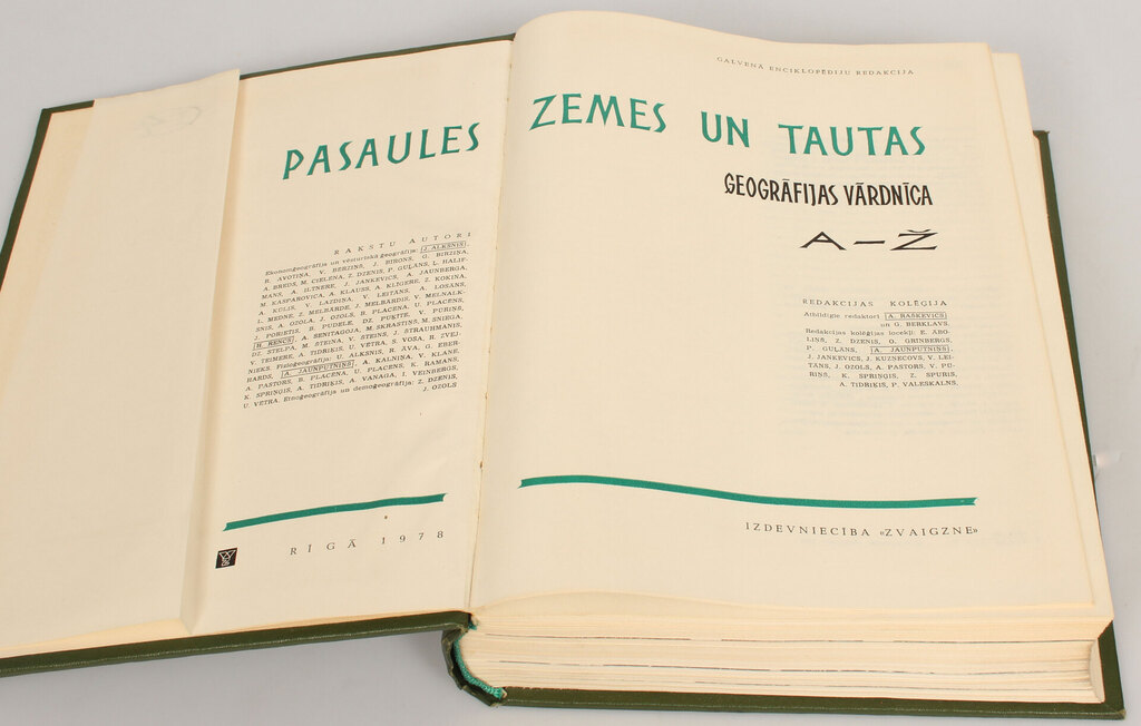 ''Enciklopēdija Planēta'', ''Enciklopēdija Rīga'', ''Pasaules zemes un tautas''