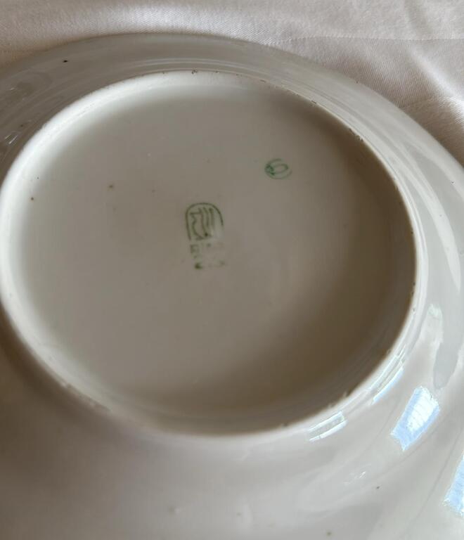 Plate from the children's tableware collection. Riga Porcelain Factory. Very rare decal in excellent condition.