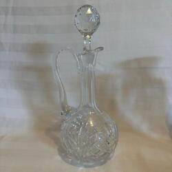 Tall decanter with stopper. 36 cm. Heavy crystal and hand polished. Nakhtman. Last century.