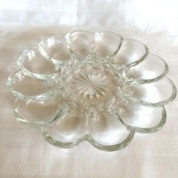 Crystal dish for Easter eggs. Nakhtman. last century.