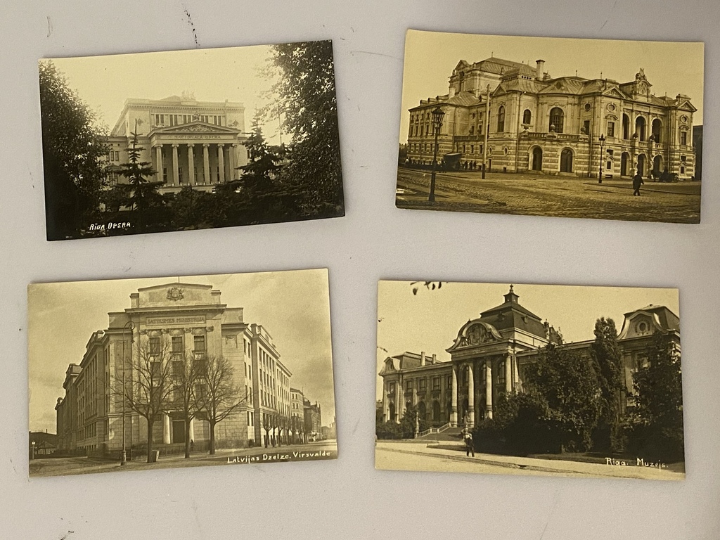 4 postcards