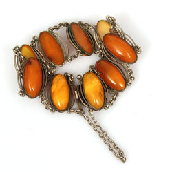 Amber bracelet in a melchior frame