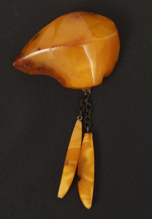 100% Natural Baltic amber brooch, 17 years old