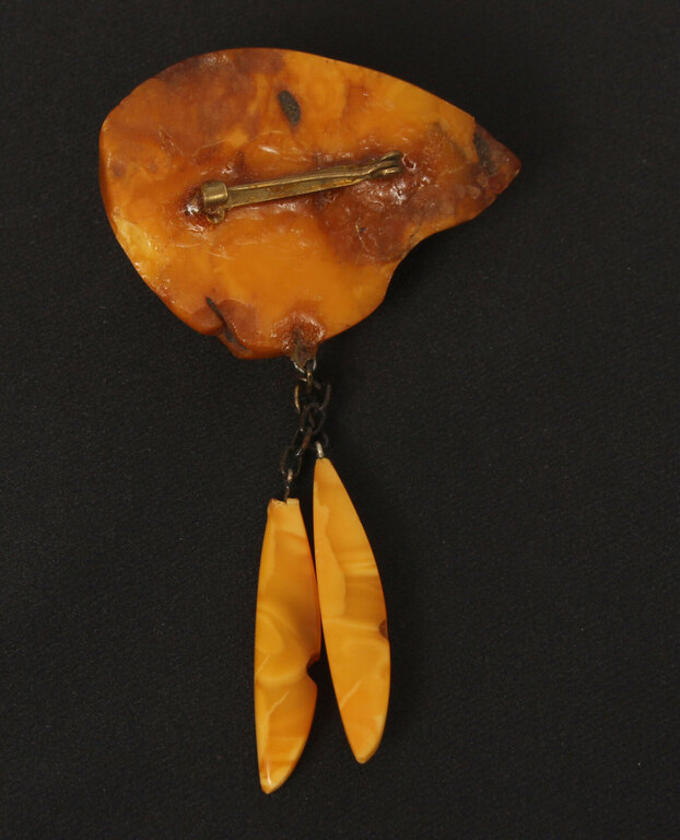 100% Natural Baltic amber brooch, 17 years old