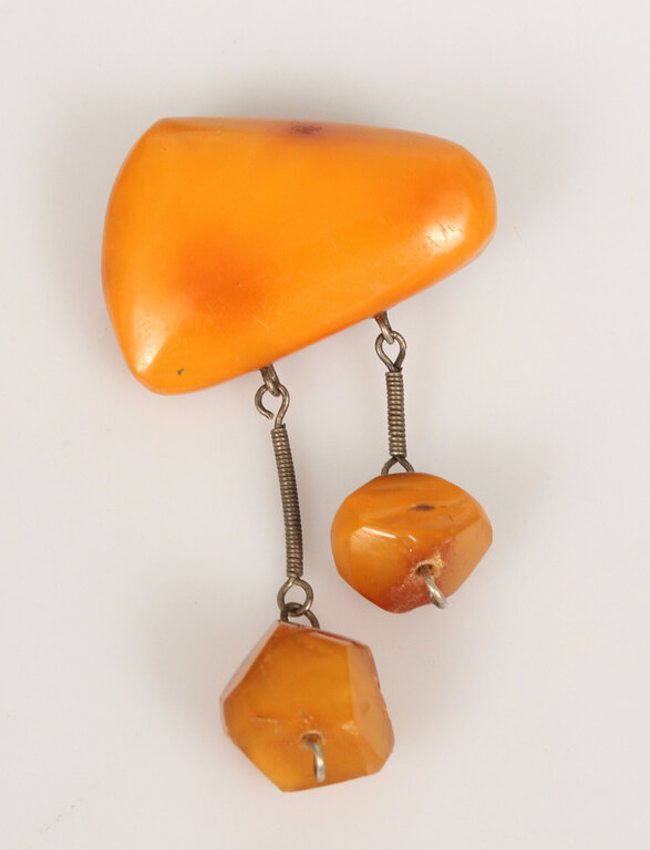 100% Natural Baltic amber brooch/pin, 18 g