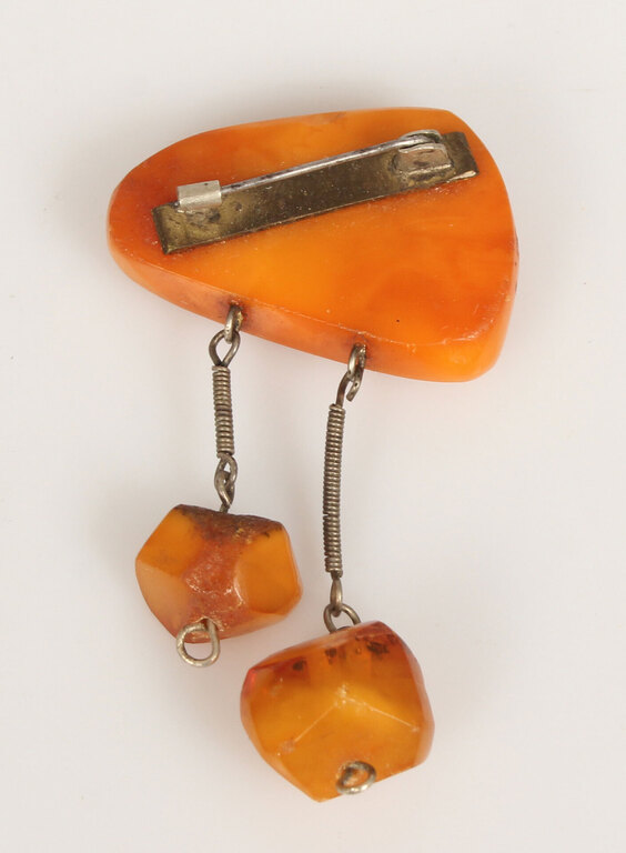 100% Natural Baltic amber brooch/pin, 18 g