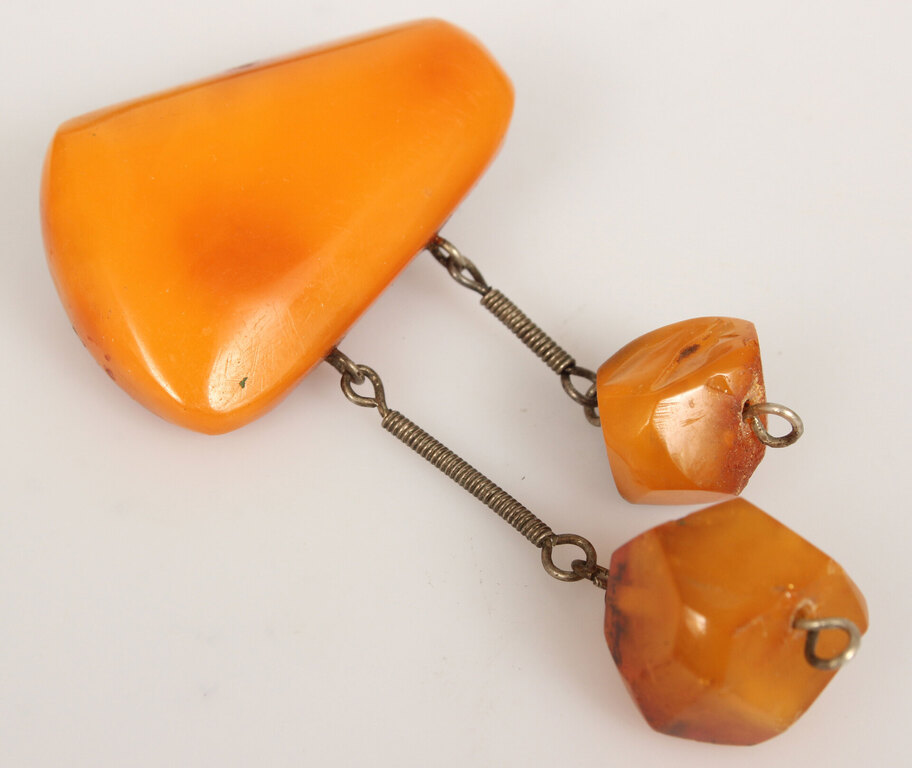 100% Natural Baltic amber brooch/pin, 18 g