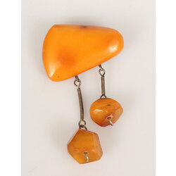 100% Natural Baltic amber brooch/pin, 18 g