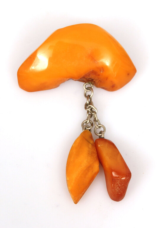 100% Natural Baltic amber brooch, 6g