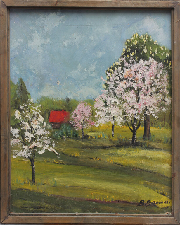 Blossoming apple trees