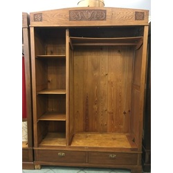 Art nouveau wooden wardrobe