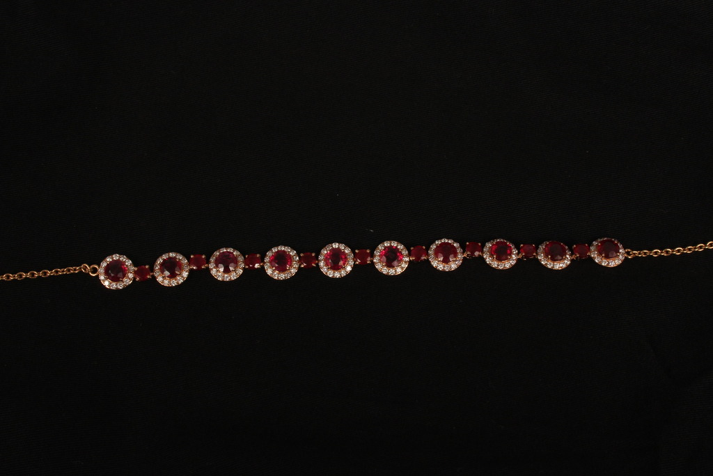 18K rose gold bracelet with rubies and diamonds