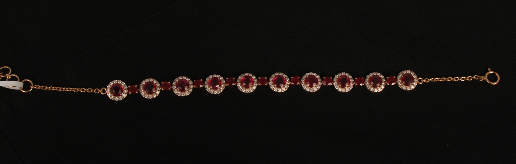 18K rose gold bracelet with rubies and diamonds