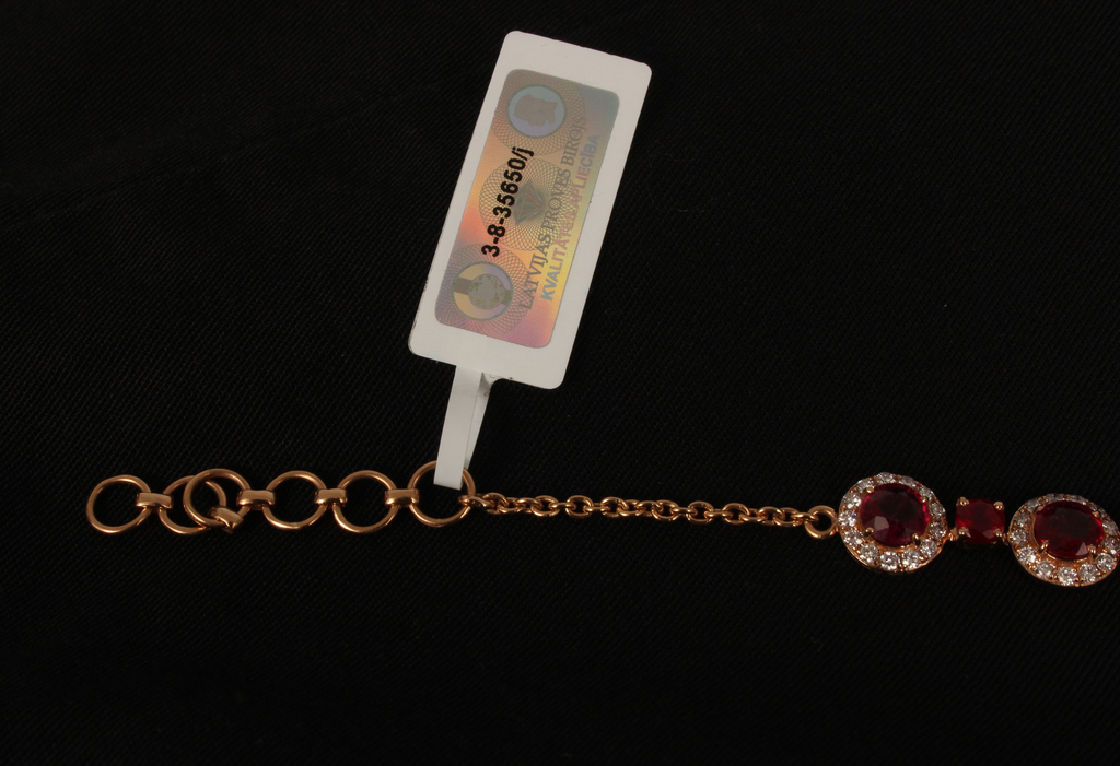 18K rose gold bracelet with rubies and diamonds