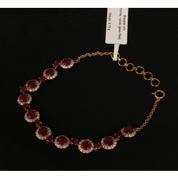 18K rose gold bracelet with rubies and diamonds