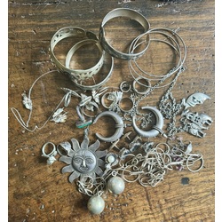 Lots of silver jewelry