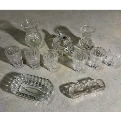 Lots of crystal vases and glasses