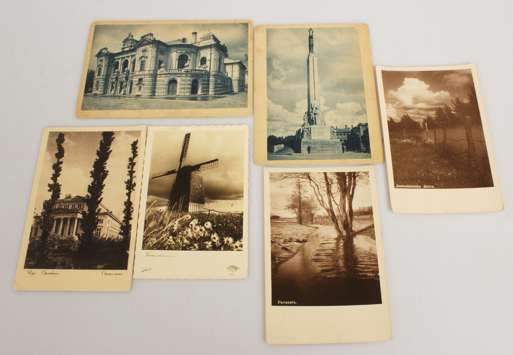 6 postcards 