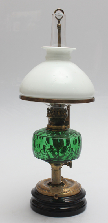 A very rare bronze kerosene lamp