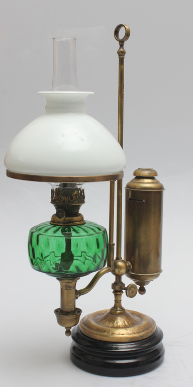 A very rare bronze kerosene lamp