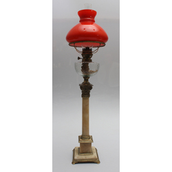 Bronze kerosene lamp with marble