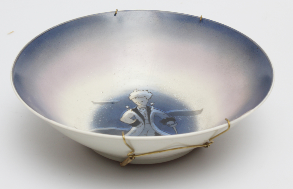 Decorative porcelain bowl The Little Prince - tribute to Antoine de Saint-Exupery