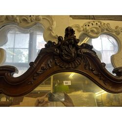 19th century walnut mirror