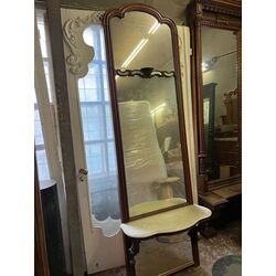 Mirror with a marble shelf