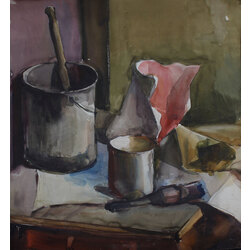 Still life with brushes